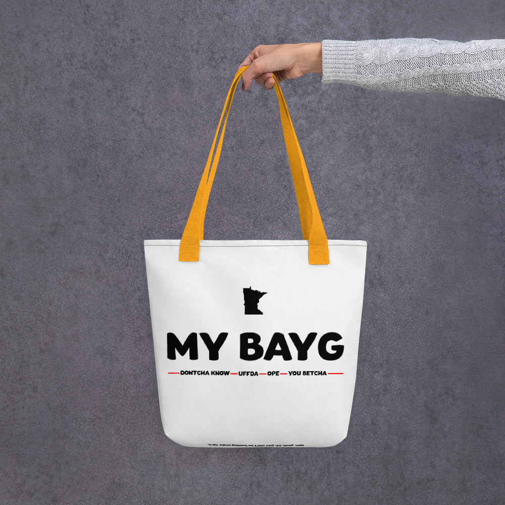 My Bayg Minnesota Accent Tote Bag (White) - Ope Life