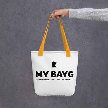 My Bayg Minnesota Accent Tote Bag (White) - Ope Life