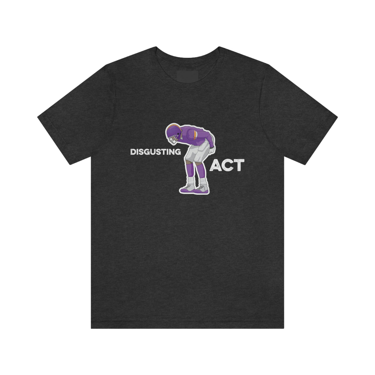 Disgusting Act - Moss Mooning Packers Vikings Unisex T-Shirt - Dark Grey Heather / S - Ope Life