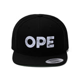 Ope Hat - Flat Bill Ope Cap - Black / One size - Ope Life