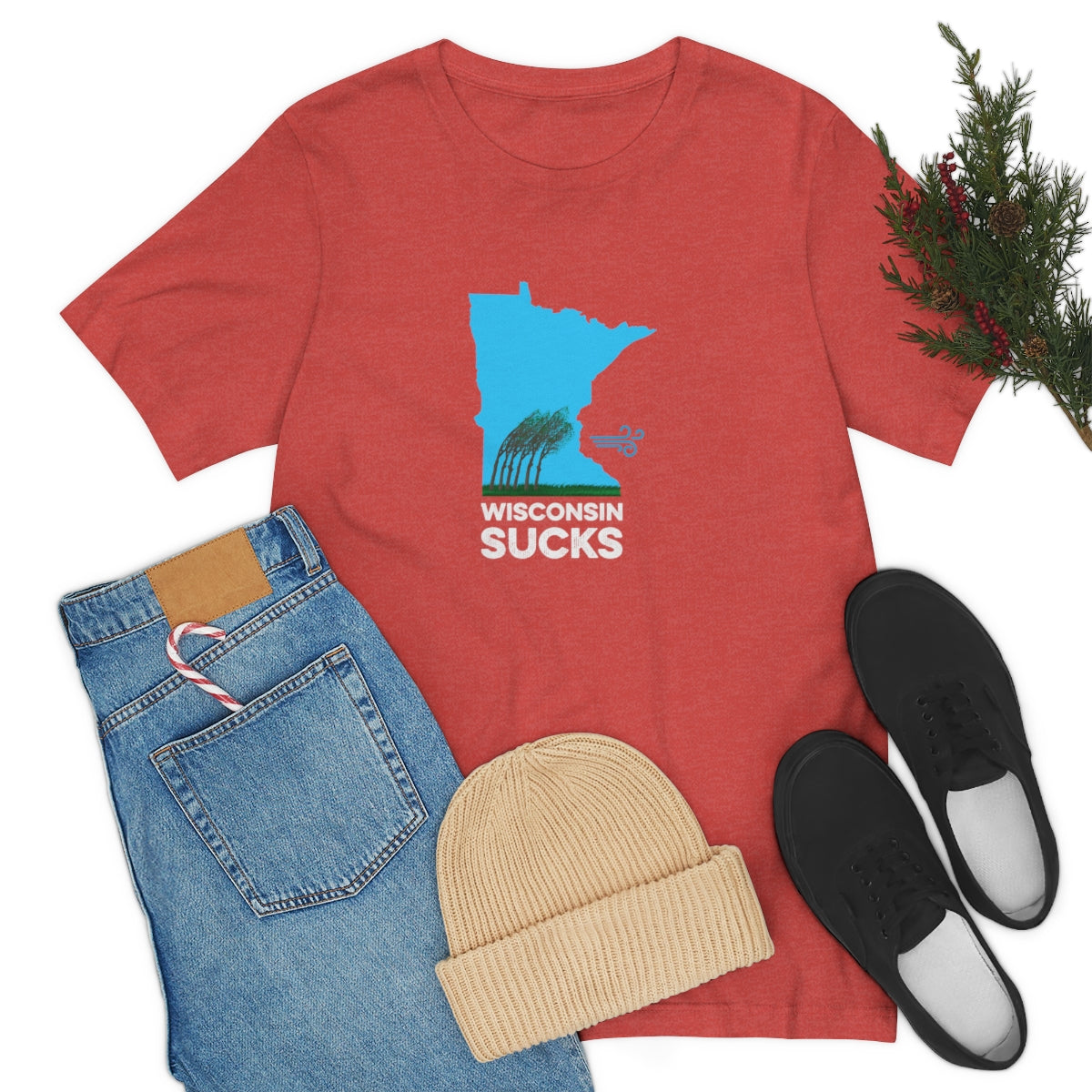Wisconsin Sucks - Blowing Windy Trees Minnesota Unisex T-Shirt - Ope Life