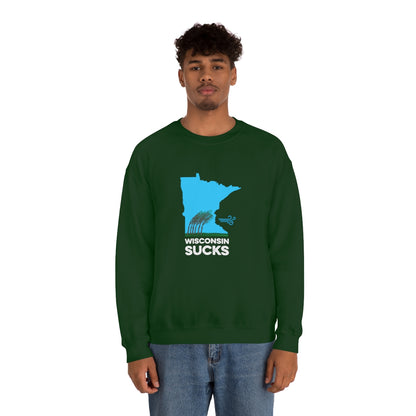 Wisconsin Sucks - Blowing Windy Trees Minnesota Crewneck Sweatshirt - Unisex - Ope Life