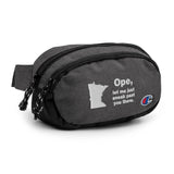 Ope, Let Me Just Sneak Past You There - Minnesota Fanny Pack - Heather Black/Black - Ope Life