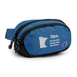 Ope, Let Me Just Sneak Past You There - Minnesota Fanny Pack - Heather Royal/Black - Ope Life