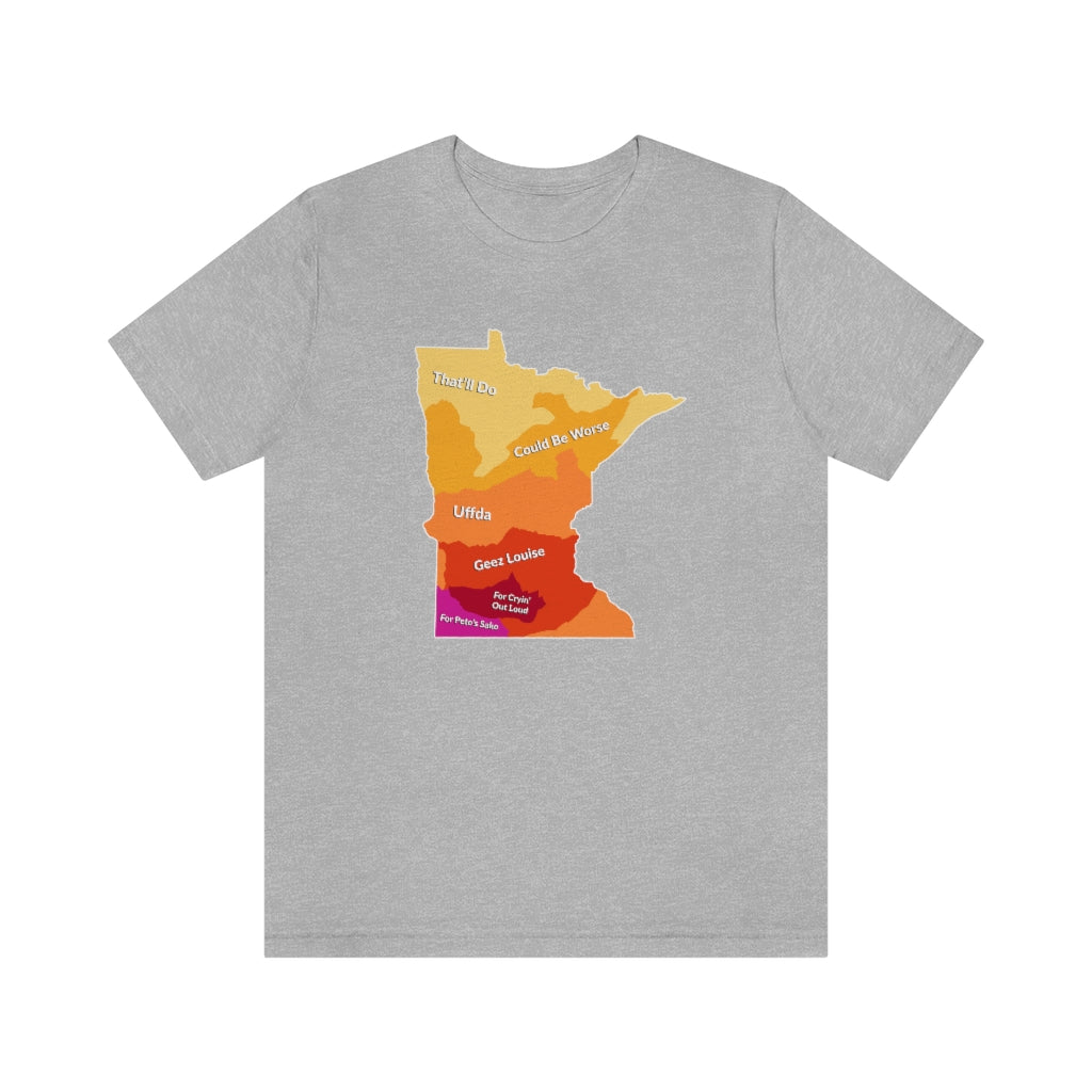 Minnesota Slang Weather Map T-shirt (Unisex) - Athletic Heather / S - Ope Life