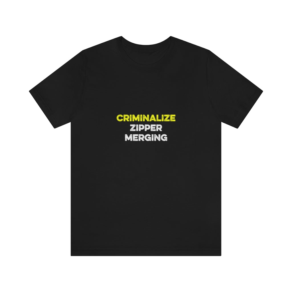 Criminalize Zipper Merging T-Shirt (Unisex) - Black / S - Ope Life