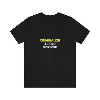 Criminalize Zipper Merging T-Shirt (Unisex) - Black / S - Ope Life