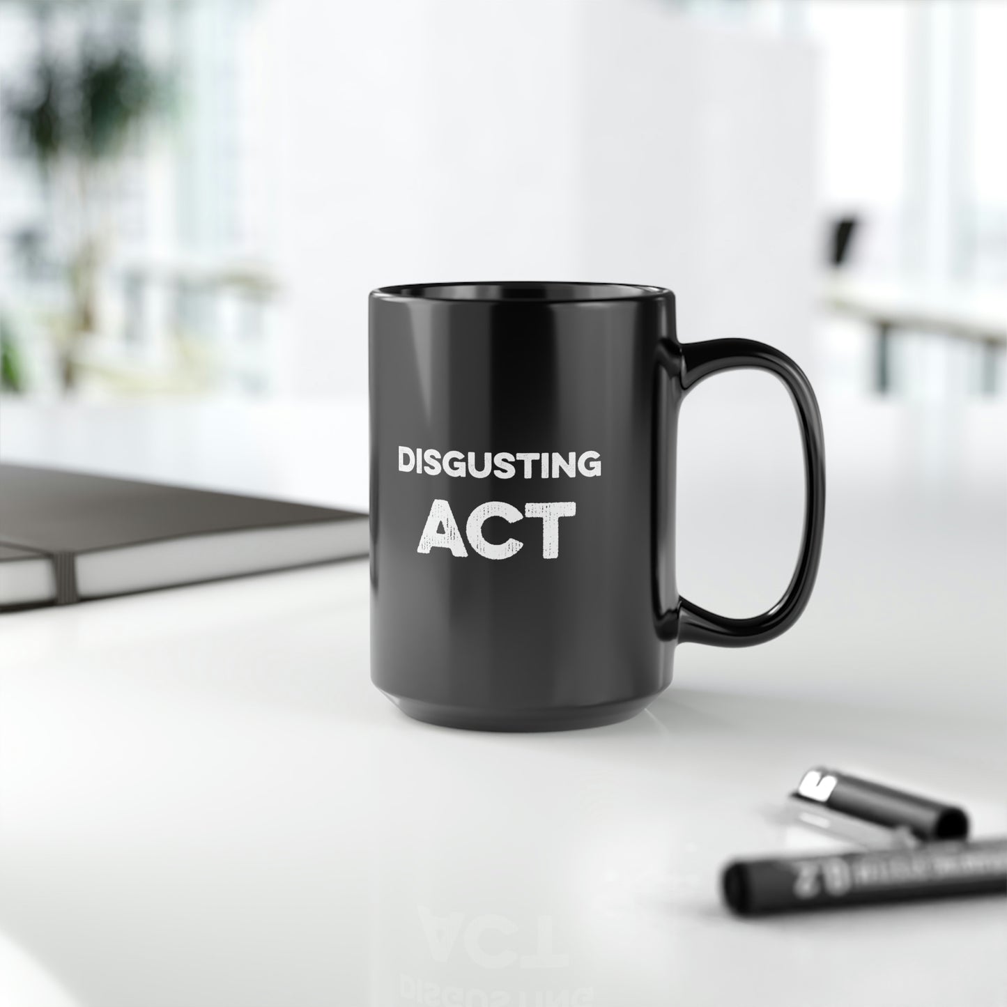 Disgusting Act Mug - Moss Mooning Packers Vikings - Black Coffee Mug - 15oz - Ope Life