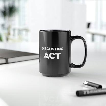Disgusting Act Mug - Moss Mooning Packers Vikings - Black Coffee Mug - 15oz - Ope Life