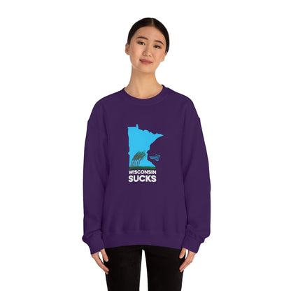Wisconsin Sucks - Blowing Windy Trees Minnesota Crewneck Sweatshirt - Unisex - Ope Life
