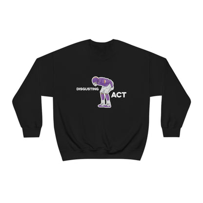 Disgusting Act Sweatshirt - Moss Mooning Packers Vikings Unisex Crewneck Sweatshirt - S / Black - Ope Life