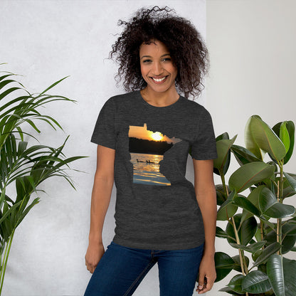Loons On Minnesota Lake T-Shirt - MN Lake Reflection With Loons Shirt Design - Ope Life