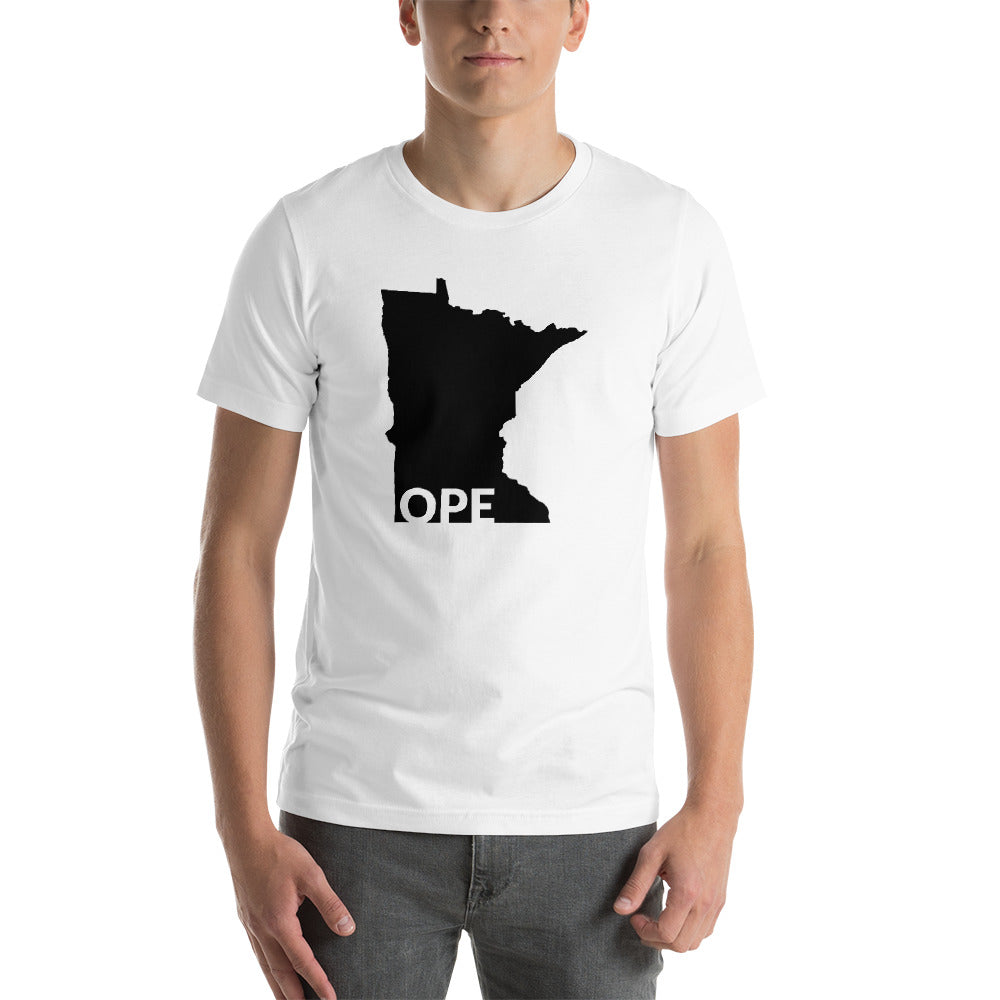 Minnesota Ope Text Cutout T-Shirt Design - White / XS - Ope Life