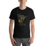 Minnesota Autumn Forest T-Shirt - MN Autumn Forest Design Shirt - Black Heather / XS - Ope Life