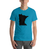 Minnesota "Dontcha Know" Text Cutout T-Shirt Design - Aqua / S - Ope Life