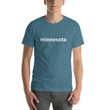 Minnesota Text Plain MN Shirt - Heather Deep Teal / S - Ope Life