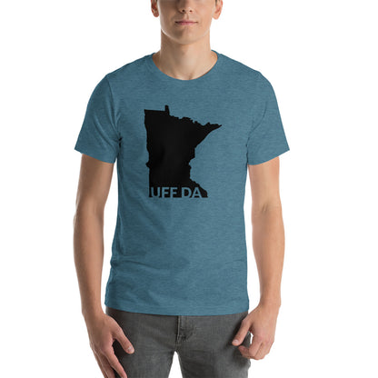Minnesota "Uff Da" Text Cutout T-Shirt Design - Heather Deep Teal / S - Ope Life