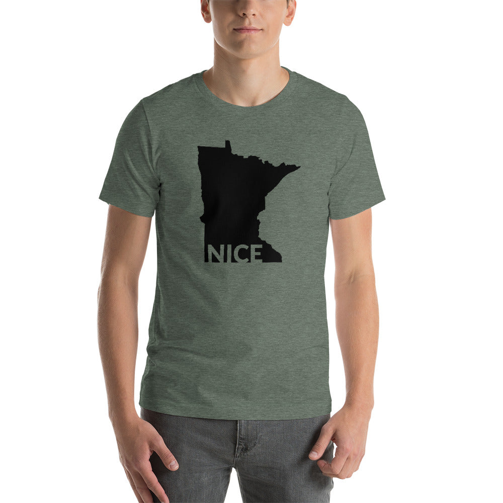 Minnesota Nice T-Shirt Design - Heather Forest / S - Ope Life
