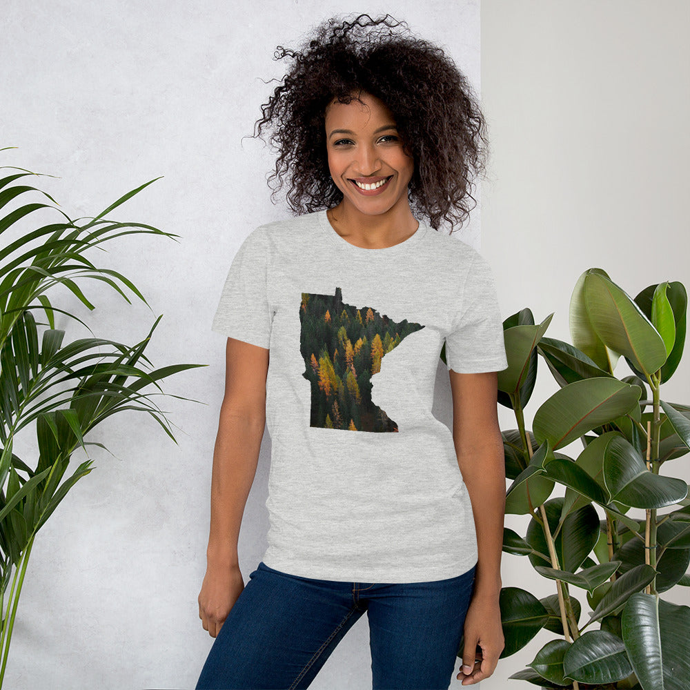 Minnesota Autumn Forest T-Shirt - MN Autumn Forest Design Shirt - Ope Life