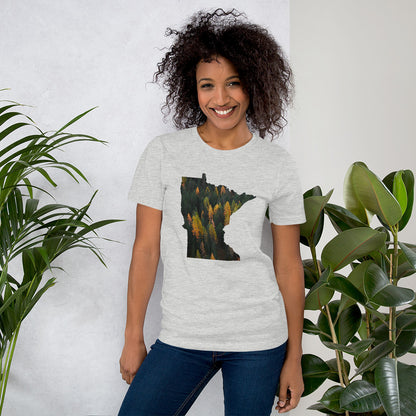 Minnesota Autumn Forest T-Shirt - MN Autumn Forest Design Shirt - Ope Life