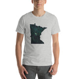 Minnesota Dark Forest T-Shirt - MN Green Tree Design Shirt - Athletic Heather / S - Ope Life