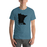 Minnesota Ope Text Cutout T-Shirt Design - Heather Deep Teal / S - Ope Life