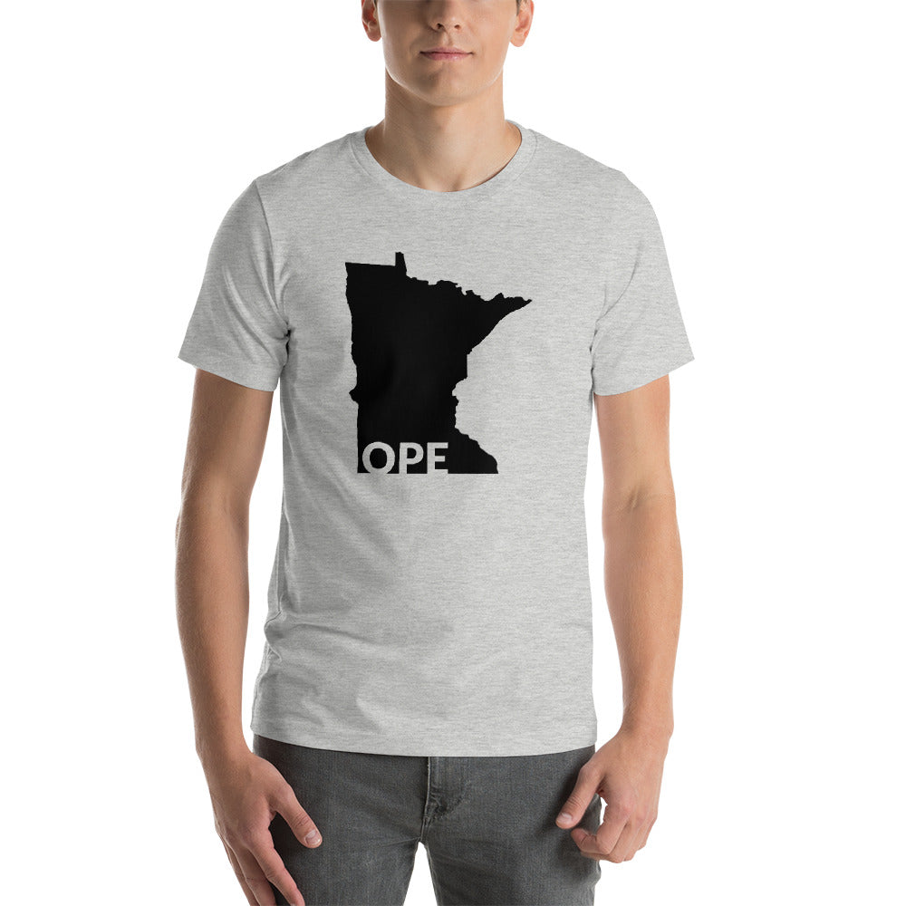 Minnesota Ope Text Cutout T-Shirt Design - Athletic Heather / S - Ope Life