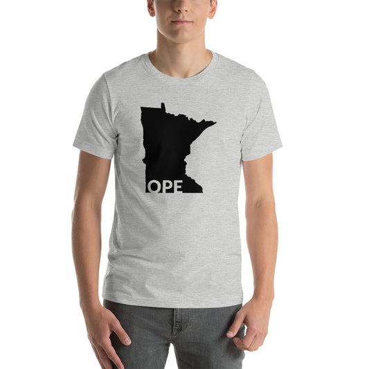 Minnesota Ope Text Cutout T-Shirt Design - Athletic Heather / S - Ope Life