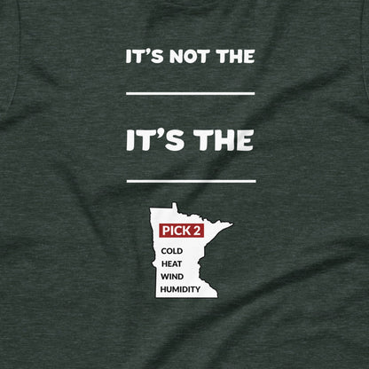 It's Not The Heat/Cold It's The Humidity/Wind Minnesota Weather T-Shirt (Unisex) - Ope Life
