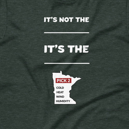It's Not The Heat/Cold It's The Humidity/Wind Minnesota Weather T-Shirt (Unisex) - Ope Life