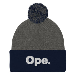 Ope Minnesota Winter Beanie Hat - Dark Heather Grey/ Navy - Ope Life