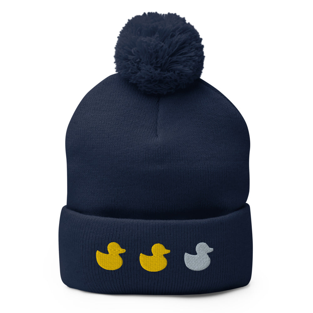 Duck Duck Gray Duck - Minnesota Unisex Winter Beanie Hat - Navy - Ope Life