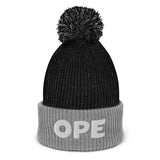 Ope Hat - Midwest Ope Pom-Pom Beanie Hat - Black/ Grey - Ope Life
