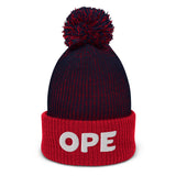 Ope Hat - Midwest Ope Pom-Pom Beanie Hat - Navy/ Red - Ope Life