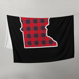 Red Flannel Minnesota State Outline Throw Blanket (50"x60") - Ope Life