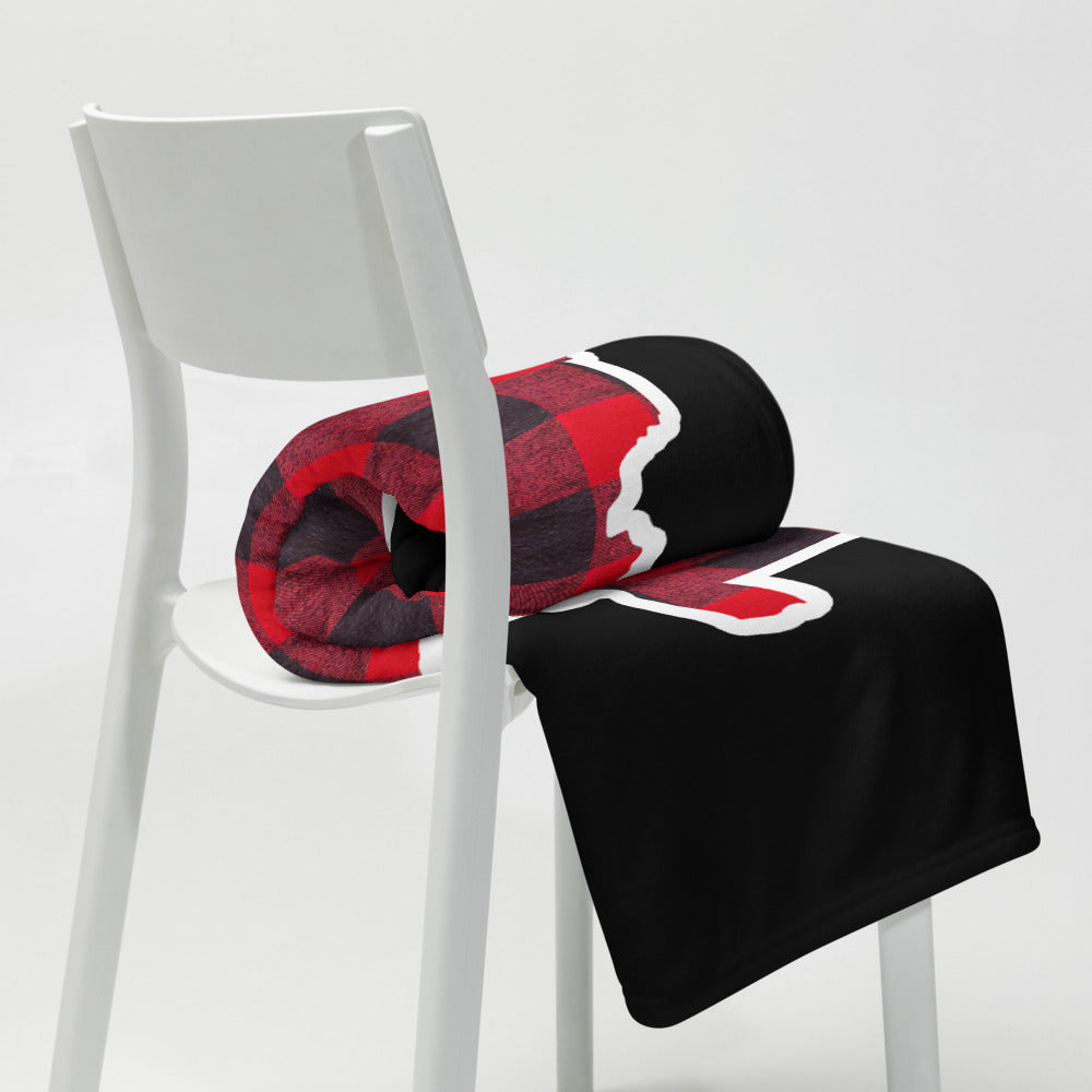 Red Flannel Minnesota State Outline Throw Blanket (50"x60") - Ope Life