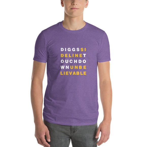 Diggs Sideline Touchdown Unbelievable Minneapolis Miracle T-Shirt - Heather Purple / S - Ope Life