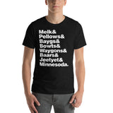 Melk & Pellow & Bayg Minnesota Accent Words T-Shirt - Black Heather / XS - Ope Life