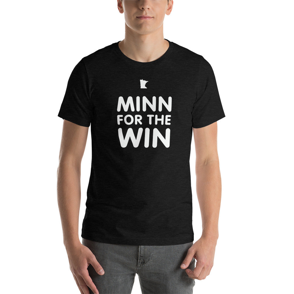 Minn For The Win - Minnesota Unisex T-Shirt - Black Heather / XS - Ope Life
