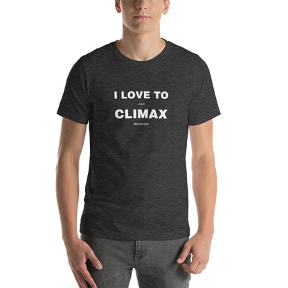 I Love To Visit Climax Minnesota T-Shirt - Dark Grey Heather / XS - Ope Life