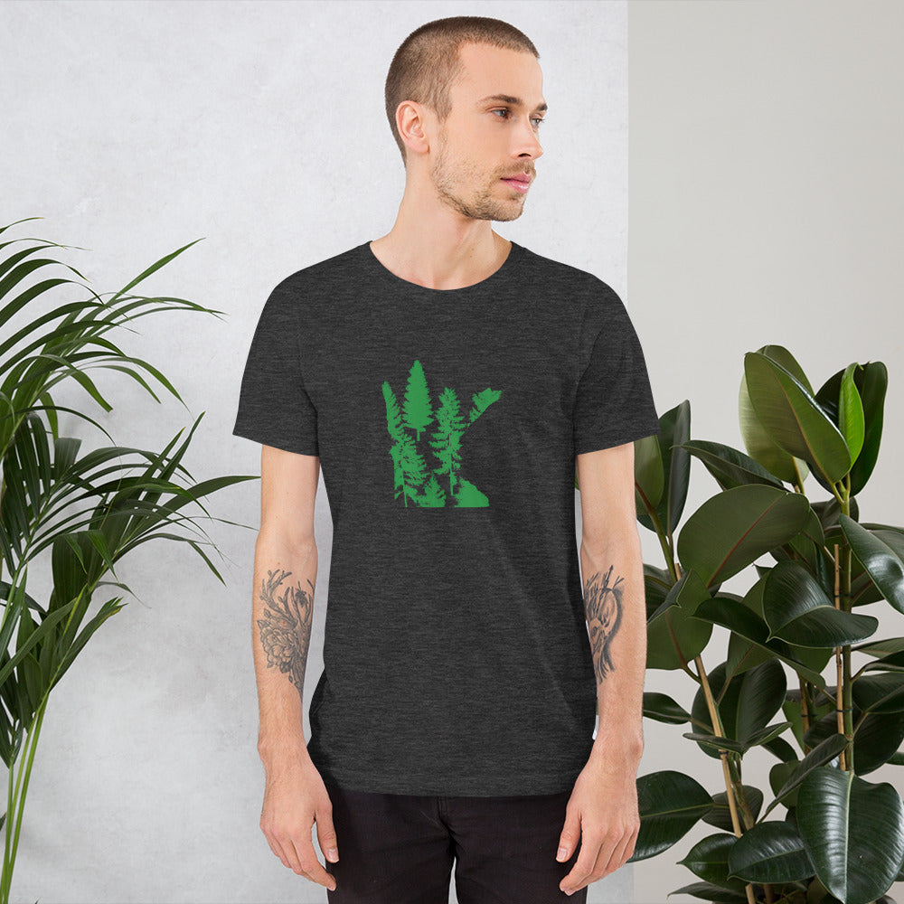 Green Forest Minnesota Overlay Unisex T-Shirt - Ope Life