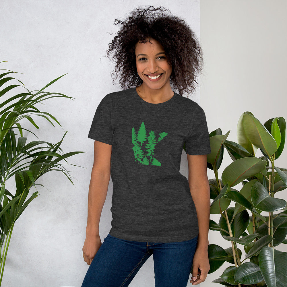 Green Forest Minnesota Overlay Unisex T-Shirt - Ope Life