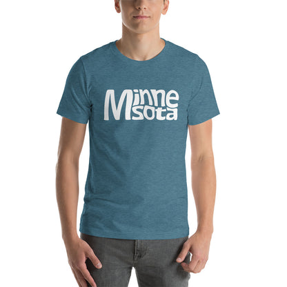 Warped Text Minnesota T-Shirt - Unisex - Heather Deep Teal / S - Ope Life