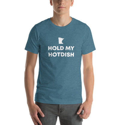 Hold My Hotdish Minnesota Unisex T-Shirt - Heather Deep Teal / S - Ope Life