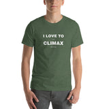 I Love To Visit Climax Minnesota T-Shirt - Heather Forest / S - Ope Life