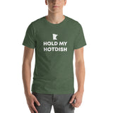 Hold My Hotdish Minnesota Unisex T-Shirt - Heather Forest / S - Ope Life