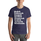 Melk & Pellow & Bayg Minnesota Accent Words T-Shirt - Heather Midnight Navy / XS - Ope Life
