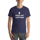 Hold My Hotdish Minnesota Unisex T-Shirt - Heather Midnight Navy / S - Ope Life