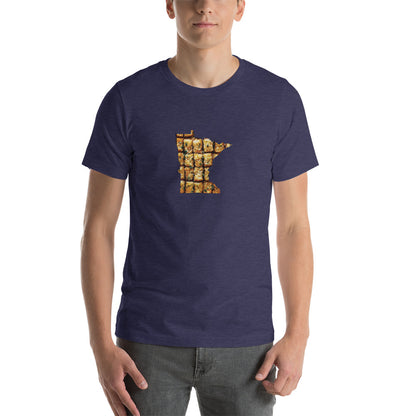 Minnesota Hotdish T-shirt - Heather Midnight Navy / S - Ope Life