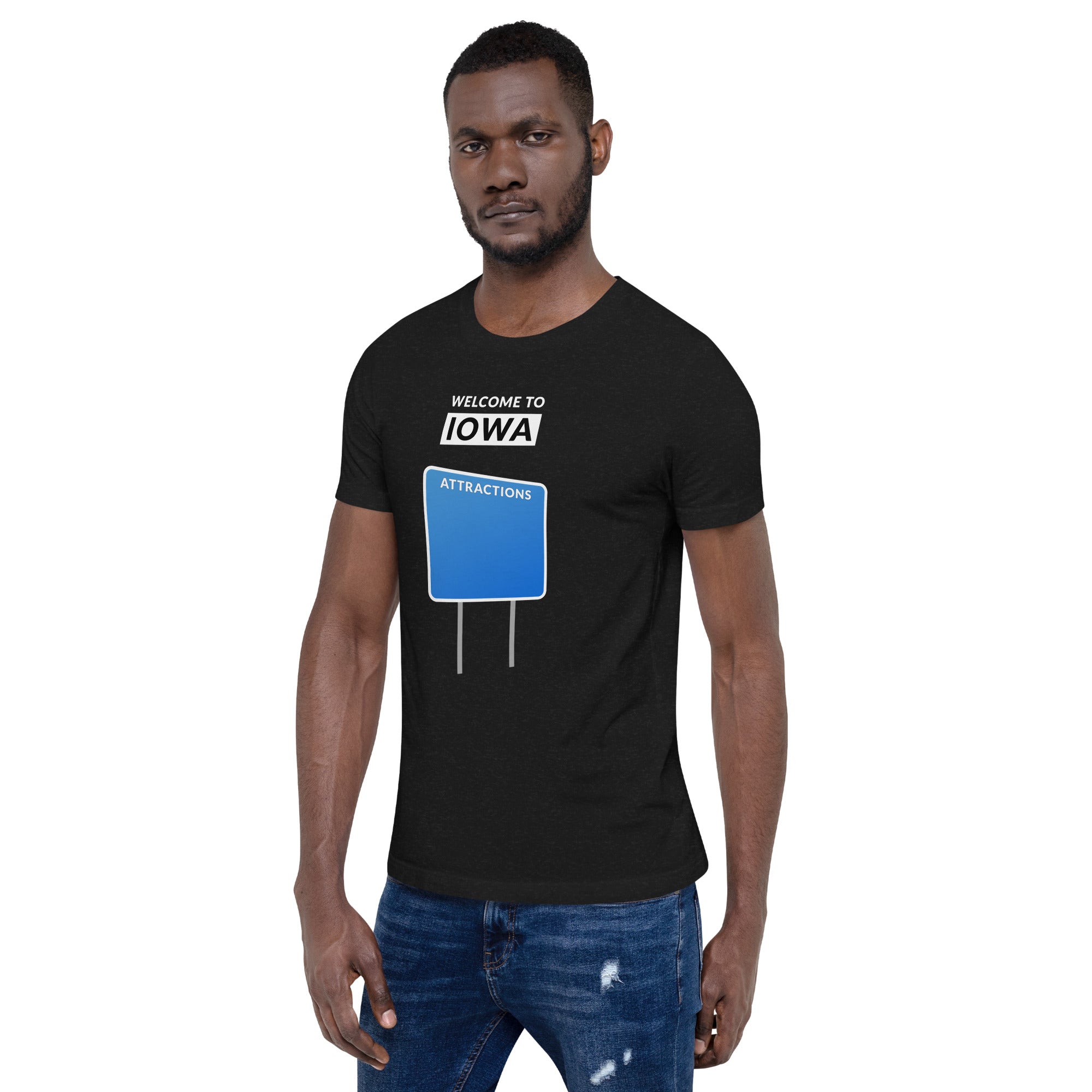 Welcome To Iowa - Blank Attractions Sign - Unisex T-Shirt – Ope Life